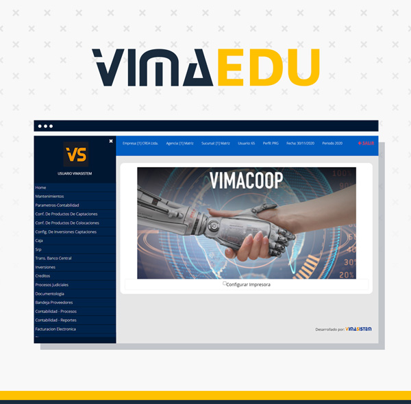 Vimacoop, sistema financiero
