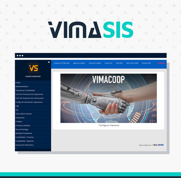 Vimacoop, sistema financiero