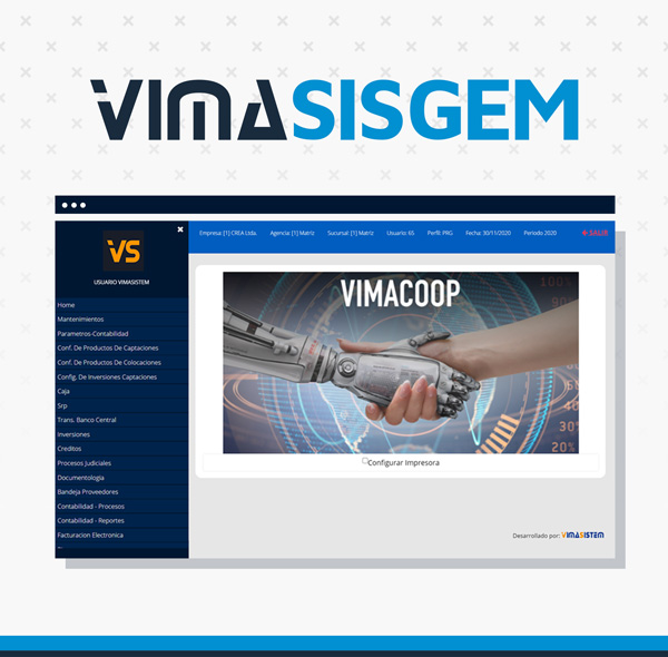 Vimacoop, sistema financiero