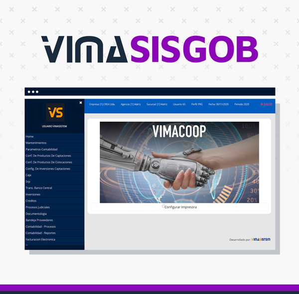 Vimacoop, sistema financiero